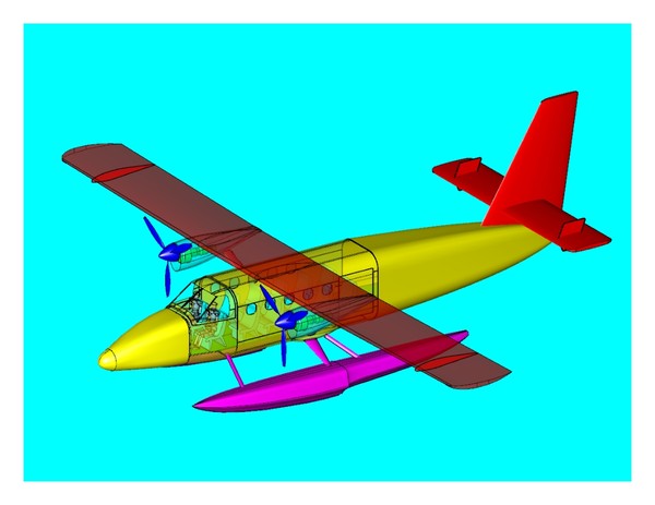 dxf float utility aircraft - Twin Otter Float dwg.7z or .dxf (zip) by RodgerSaintJohn